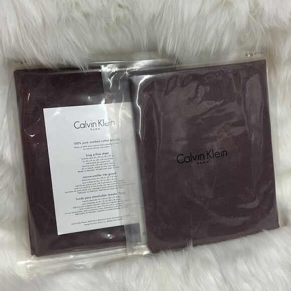 Calvin Klein Pillow Sham Set (2) Home Field Madder Sham Sea Grape - Picture 3 of 6